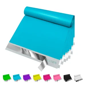 10×13 Inch Blue Poly Mailers 100 Pcs Eco Friendly Biodegradable Self Sealing Waterproof Tearproof Shipping Bags 2 Day 5 Day