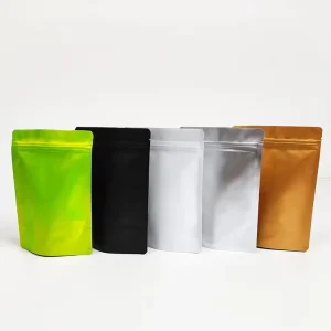 10x15cm Black White Gold Green Silver Matte Stand up Zipper Mylar Resealable Packing Bags Aluminum Zipper Sealing Pouch