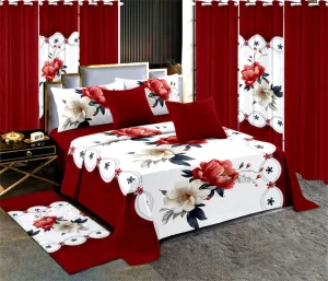 13 Piece Bedding Set with Curtains King Size Luxury Complete Bedroom Set Elegant Design Fast Shipping