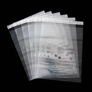 19×24 Custom Polybag Packaging Clothing Underwear Socks Bag Clear Poly Bag With Suffocation Warning Bags