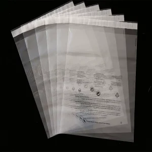 19×24 Custom Polybag Packaging Clothing Underwear Socks Bag Clear Poly Bag with Suffocation Warning Bags