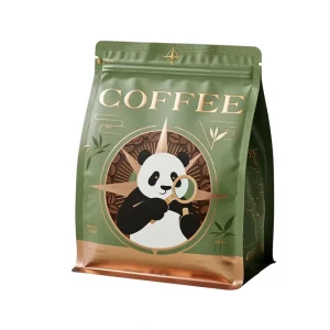 1公斤咖啡平袋，带拉链顶部，防水，材质为PET/AL/NYLON/PE，食品包装，接受定制订单