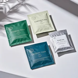 定制印刷防臭平袋茶叶塑料包装聚酯薄膜袋3侧密封平袋铝箔塑料拉链