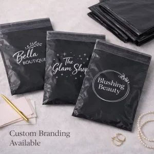 45*60cm/17.7*23.6 Inch Custom Black Poly Mailers Mailing Bags Plastic Shipping Bag Multiple Sizes & Colors Luxury Clothing