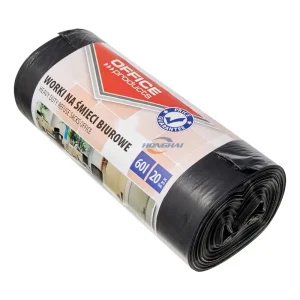 60L Heavy Duty Office HDPE Rubbish Bags 50×70 20um Bin Liners Heat LDPE Refuse Sacks for Household Waste for Bedding Umbrella