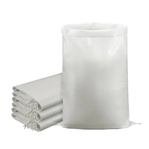 65gsm White Woven Bags Semi Transparent Polypropylene Sacks for Agricultural Packaging