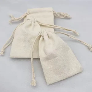 8*10cm Promotional Muslin Cotton Linen Drawstring Bag Gift Candy Storage Jewelry Packaging Pouch Small Cloth Dust Bag