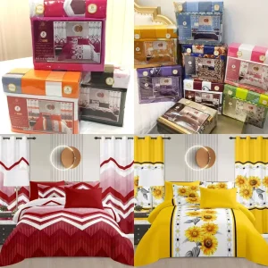 8pcs Bedding Set With Curtains King Size Bed Sheet Set Fitted Set Ready to Ship Good Quality Bedding Sheet Set for Summer