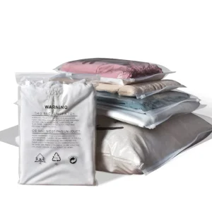 Apparel Clothes Plastic Zipper Ziplock PE Poly Bag Clear Suffocation Warning Polybags for Packaging