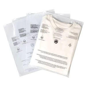 Apparel Clothes Plastic Zipper Ziplock PE Poly Bag Clear Suffocation Warning Polybags for Packaging