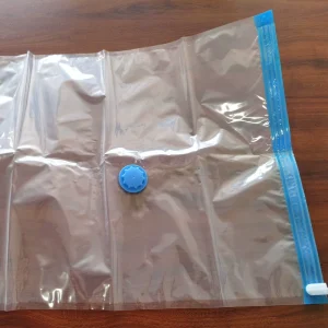 BPA Free Reusable Plastic Vacuum Bags Valve Screen Printed Space Saving Compression Storage for Clothes Bedding Pillows