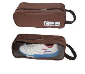 BSCI Factory Custom Shoe Storage Organizer Portable Transparent Waterproof Sport Bags Made Polyester Travel Packaging