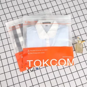 Bags Zipper Custom Logo Underwear Frosted White Ziplock Bag for Clothes Packaging