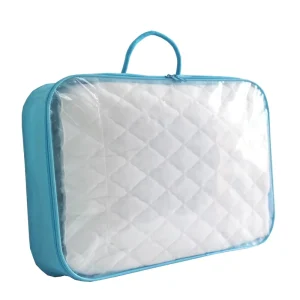 Bed Linen Packaging Bag Eco friendly PE Non woven Duvet Storage Bag With Clear Window