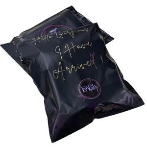 Biodegradable Custom Logo Printed Matte Black Packaging Bag Apparel Plastic Poly Mailers Envelope Plastic Shipping Mailing Bags