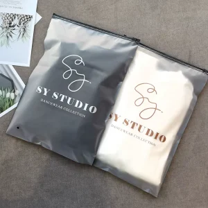 Biodegradable Custom Logo Translucent Matte Frosted Ziplock Seal Plastic Poly Zip Lock Zipper Bag for Clothing
