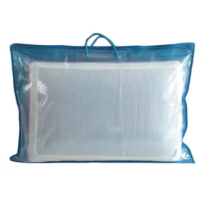 Biodegradable Plastic PVC Transparent Non Woven Pillow Packaging Bag with Zipper