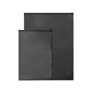 Black CPE Frosted Plastic Zipper Bag Opaque Light-Blocking Packaging for Clothing and Shoes Privacy Sub-Packaging