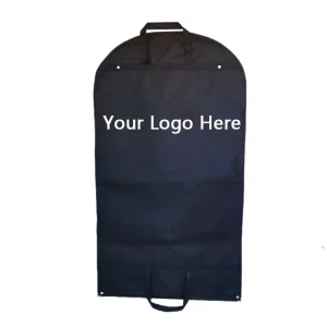 Black Non Woven Garment Bag Dust-proof Recycle Non Woven Gown Suit Dress Packaging Bag