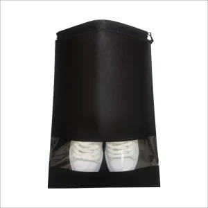 Black Shoe Storage Bag Dustproof Shoe Bag Traveling Non woven Clothing Shoe Packaging Bag Dust Prevention
