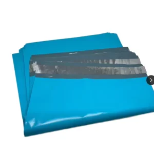 Blue Eco Friendly Biodegradable Polyethylene Shipping Bags for Apparel Self Adhesive Waterproof Tear Resistant Secure Recyclable