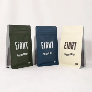 Bolsa De Cafe 250G 12Oz Custom Printed Logo Plastic Flat Bottom Pouch Coffee Bags Packaging With Valve And Zipper