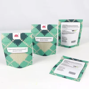 定制印刷塑料柔性食品包装袋Bolsa站立包装自封袋200pcs