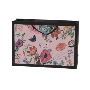 Business Packaging Retail Shopping Customized Luxury Laminated Paper Bags with Logos and Handles