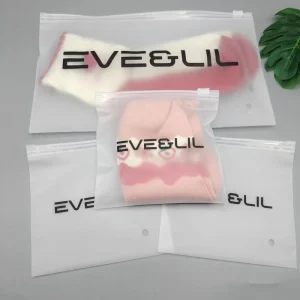 CPE黑色拉链磨砂打底裤皮裤拉链包袜子围巾包装通用服装包装袋