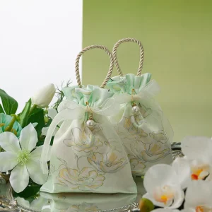 Candy Jewelry Gift Wedding Drawstring Package Bag Drawstring Pouch with Handle