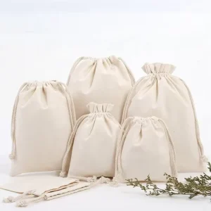 Canvas Cotton Drawstring Shoe Bags for Bedding Protection