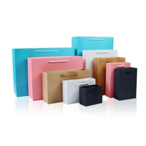 Cardboard Materials Brown Paper Bag Custom Printed Logo Shipping Paper Bags Luxury Clothing Packaging Gift Carrier Bags