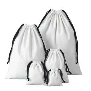 China Custom Recyclable Cotton Drawstring Bag for Luxury Shoe Socks Dust Protection