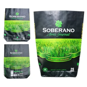 China Factory Custom 25KG Logo Design PP Woven Bag for Packing Seeds Grain Plastic Packaging Bags