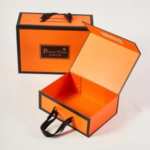 China Factory Price Professional Dress Clothes Recycled Materials Embossing Paper Packaging Gift Box Bag Set Foldable Luxury
