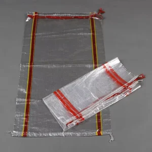 China Manufacturer Recyclable Transparent PP Woven Bag Customizable Size Packaging Fruits Vegetables Potatoes With Drawstring