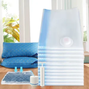 Classic Family Quilt Vacuum Compression Storage Bag Combo Box for Clothing and Duvets Transparent Multifunction