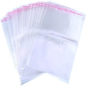 Clear Apparel Bags Self Sealing Adhesive OPP Poly Plastic Bags for T Shirt and Clothes Packaging 8.7 X 12.6 Inches