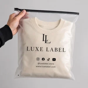 Clear Frosted Apparel Apparel Packaging Bags With Durable Zip Seal And Logo For Private Label Clothing Factory Price