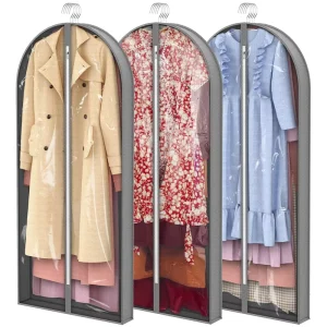 Clear Gowns Long Dress Bags Hanging Clothes Dress Garment Bag for Closet Storage and Travel