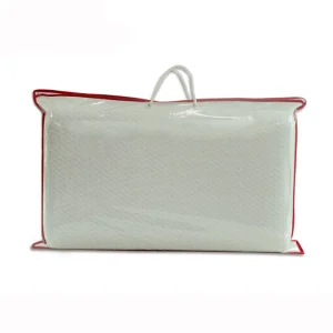 Clear PE Plastic Pillow Carrier Packaging Zipper Non Woven Bag with Cardboard