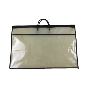 Clear PVC Plastic Quilt Bag Zipper Bedding Packaging Bag for Pillow with Pocket
