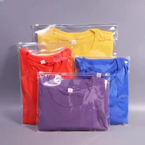 Clear PVC Plastic Zipper Bag Clothing Packaging Resealable Transparent Poly Bag for Apparel Ziplock Garment Bag Custom