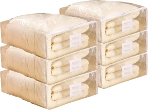 Clear PVC Quilt PE Bag Wire Zipper Quilt Bag for Bedding King Queen Size Blanket