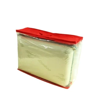 Clear PVC Zipper Blanket Bags Non Woven Bedding Packaging Bag for Pillow with Handles