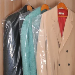 Clear Plastic Garment Bags Laundry Dry Cleaning Bag Dust Proof Cloth Cover for Suits Dresses