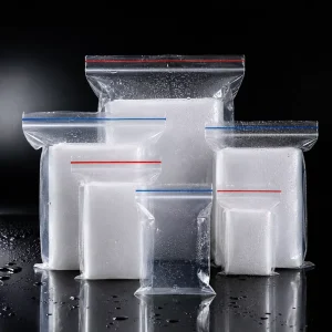 Clear Self Sealing PE Poly Bags for Apparel Accessories Hardware and Food Storage Packaging in Bulk Orders Supply
