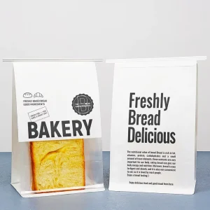 Clear Window Resealable Pouch Digital Printing Available for Bakery Products Bread Bags Plastic Packaging