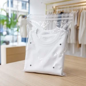 Clear Zipper Poly Bags Packaging Vent Hole Apparel Mailer Bag for T Shirt Shirt Shipping