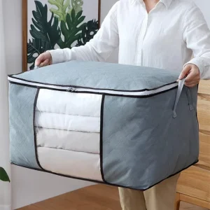 Clothes Storage Foldable Blanket Storage Bags Storage Containers for Organizing Bedroom